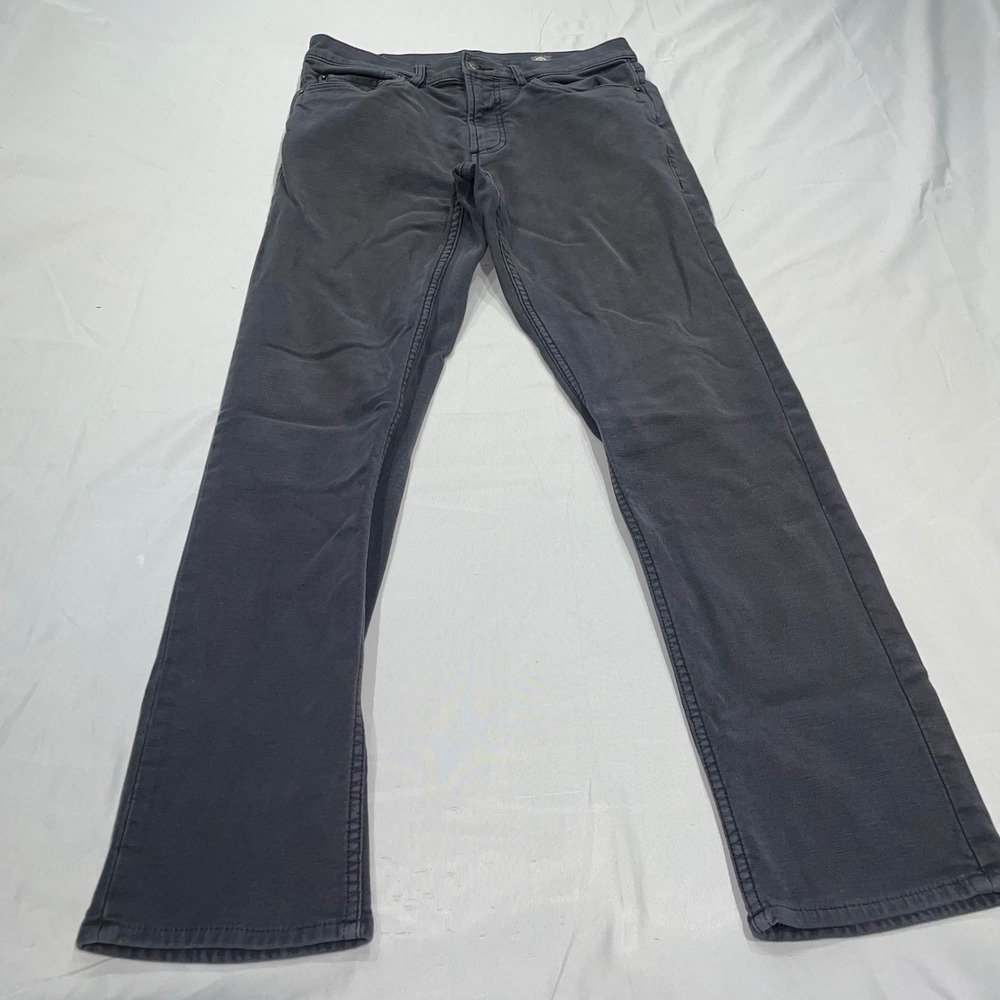 Faherty Brand Mens 30x30 Stretch 5-Pocket Pants Charcoal Gray Straight Leg